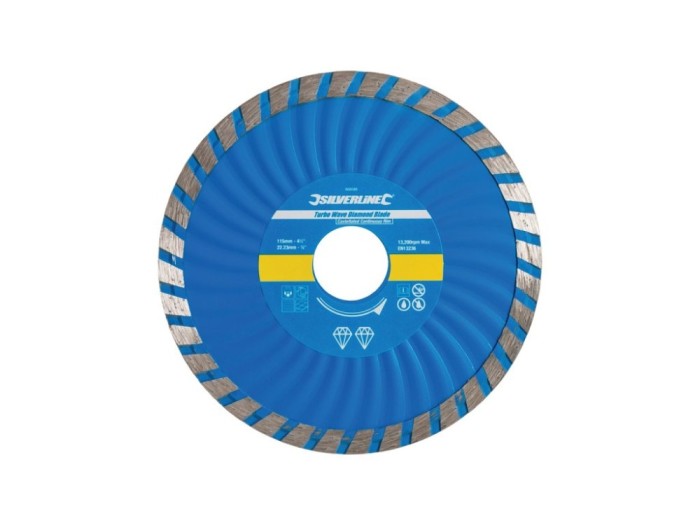 Diamantov&yacute; rezn&yacute; kot&uacute;č - Turbo Wave Diamond Blade- 115 &times; 22,23 mm Silverline