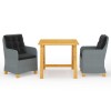 VidaXL Set de masă pentru grădină, 3 piese, gri deschis 3068734