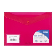 Mapa plic cu capsa si doua buzunare Strigo A4+,roz