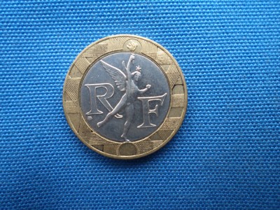 10 FRANCI 1989 FRANTA-BIMETAL foto