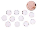 Discuri decorative cu strasuri pentru par, Set 10 buc, Transparent, CMCLASS
