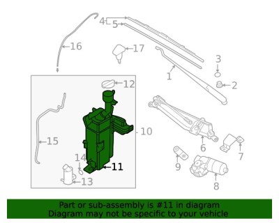 Rezervor spalator parbriz Hyundai Elantra (Ad), 03.2019-2020, Fara senzor nivel lichid,Gat de umplere cu capac,cu pompa de spalare mono, RapidAuto foto