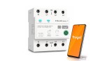 Releu trifazat Qoltec 63A pentru șină DIN | 3P+N | Temporizator | Wi-Fi | Tuya | Smart Life | Amazon Alexa | 4P
