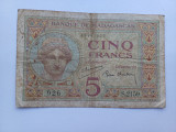 Madagascar- 5 Francs/Franci 1937
