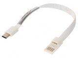 Cablu USB 3.0 A la USB C, 0.23m Alb, Akyga