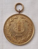 Medalie veche cu toarta - medalion tematica muzicala, perioada interbelica, anii 1930