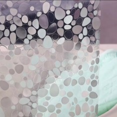 Folie decorativa vitrostatica pentru geam, 45 x 300 cm, Anti-UV, protectie vizuala si intimitate, TopBazar