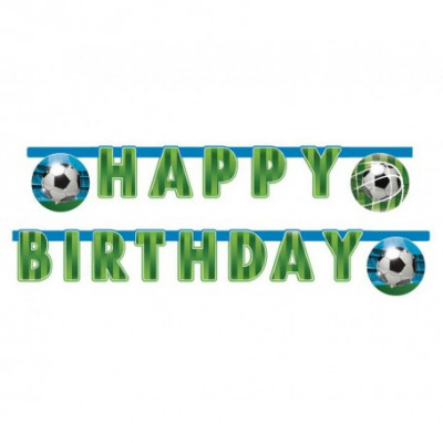 Ghirlanda banner Happy Birthday, model fotbal 200 cm foto