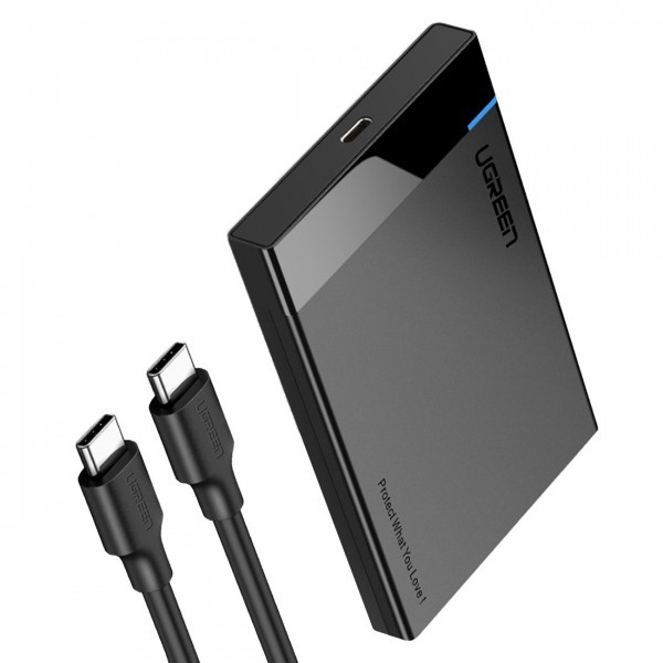 Rack UGREEN US221 pentru HDD / SSD SATA 2.5inch, USB 3.0 / USB-C 3.1, Negru