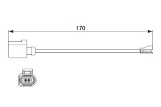BOSCH 1 987 474 512 senzor de avertizare,uzura placute de frana