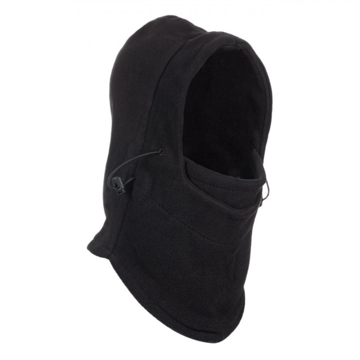 Cagula Fleece Bărbați, Negru, Poliester, Siret și Elastic