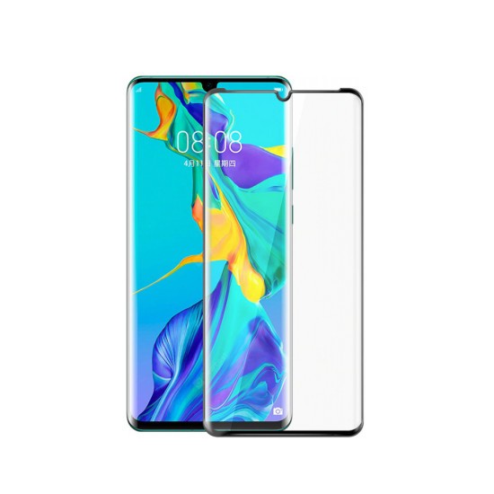 Folie sticla full size compatibila cu Huawei P30 Pro- Margine Neagra