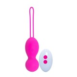Bile vibratoare - Loving Joy Bile Vaginale Kegel cu Telecomanda 10 Functii Invelis Moale si Matasos din Silicon
