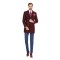 Palton barbati business slim grena B157