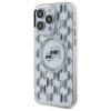 Husa pentru iPhone 16 Pro Max - Karl Lagerfeld IML MagSafe (KLHMP16XHMCKMHT) - Transparent Monogram Karl&amp;Choupette Head