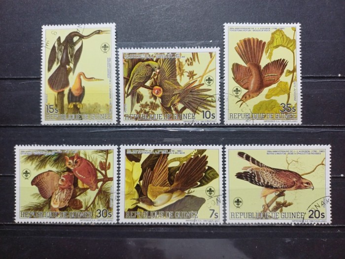 GUINEEA 1985-PASARI-SERIE CTO
