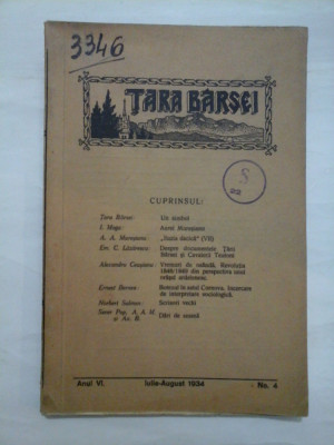 TARA BARSEI - Anul VI iulie-august 1934 No.4 foto