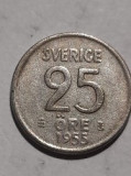 25 &ouml;re 1955 argint Suedia, Europa