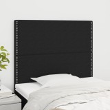 Cumpara ieftin Tăblii de pat, 2 buc, negru, 80x5x78/88 cm, textil