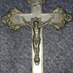 CRUCIFIX DEOSEBIT VINTAGE METAL ( BRONZ ) SIDEF