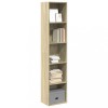 Biblioteca Gossi Stejar Sonoma 40x30x189 cm Lemn Prelucrat Rafturi Depozitare Living Sufragerie