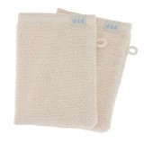 Set 2 X Mănuși 15X21Cm 100% Bumbac Cu Volane &ndash; Natural | Mănuși Baie