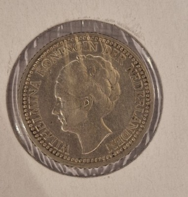 Netherlands, Olanda, 1/2 Gulden 1921, Argint, KM#160,Wilhelmina foto