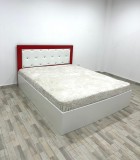 Pat Amelia 160 cm x 200 cm Alb Rosu fara Saltea