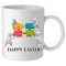 Cana alba personalizata &quot;Happy Easter team&quot;, INOVATIX&reg;. 330ml