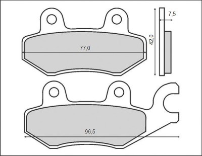 Set placute frana FT3064 - Cagiva Canyon 500-900 - Honda NSR 50-80 - Suzuki TZR 50 - Burgman 400 - Yamaha FZR-TZM-TZR 50-125cc foto