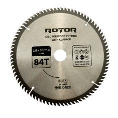Disc taiat lemn ROTOR 255*30/25,4 cu adaptor 84T Innovative ReliableTools foto