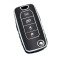 Husa Cheie Briceag Jeep, 4 Butoane, Tpu, Negru cu contur silver AutoProtect KeyCars