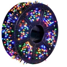 Instalatie de Craciun Tiessa, tip liniara, pentru exterior, 500 led-uri, 50m, multicolor