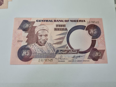 bancnota nigeria 5 n 2002 foto