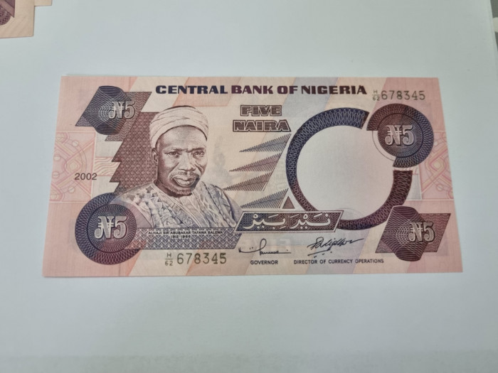 bancnota nigeria 5 n 2002