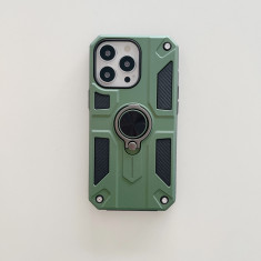 Husa protectie Flippy compatibila cu Apple iPhone 13 Pro Max Defender Model 5 cu suport prindere inel,Verde