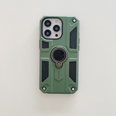 Husa protectie Flippy compatibila cu Apple iPhone 13 Pro Max Defender Model 5 cu suport prindere inel,Verde foto