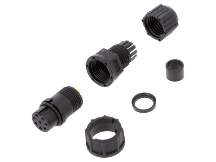 Conector circular mamă 8 pini, IP67