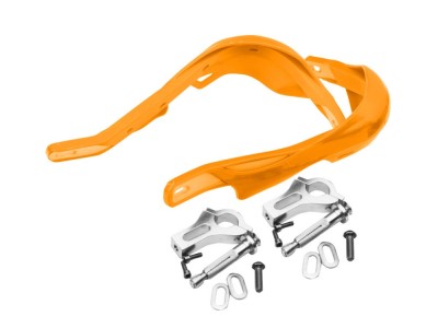 Set protectii maini enduro cu insertie de aluminiu, portocaliu foto