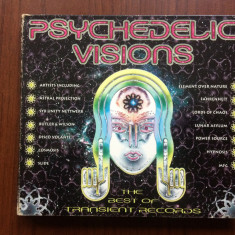 Psychedelic visions Best of Transient rec. dublu disc 2 CD muzica goa trance VG