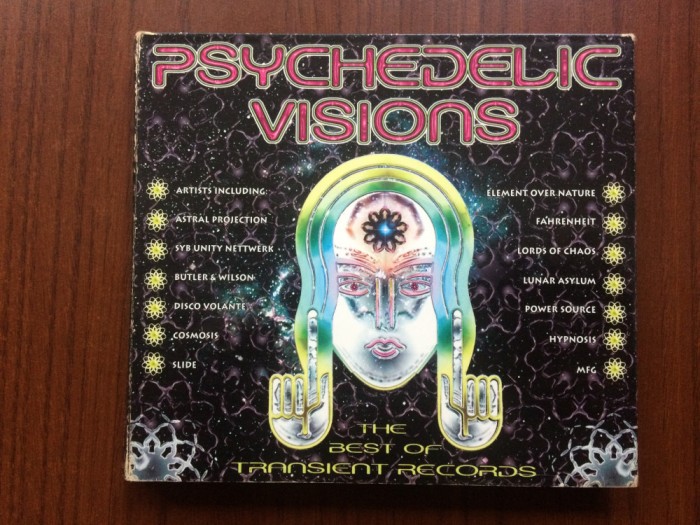 Psychedelic visions Best of Transient rec. dublu disc 2 CD muzica goa trance VG