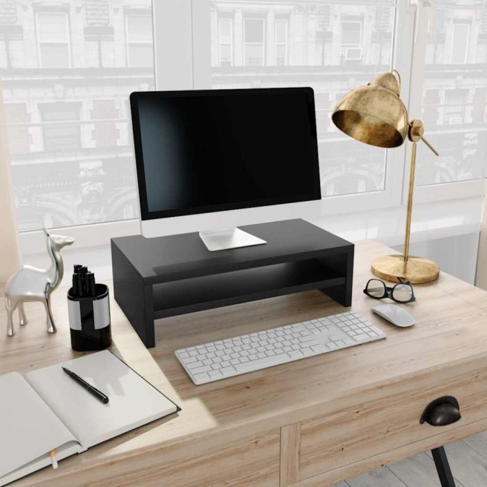 vidaXL Suport monitor, negru, 42 x 24 x 13 cm, PAL