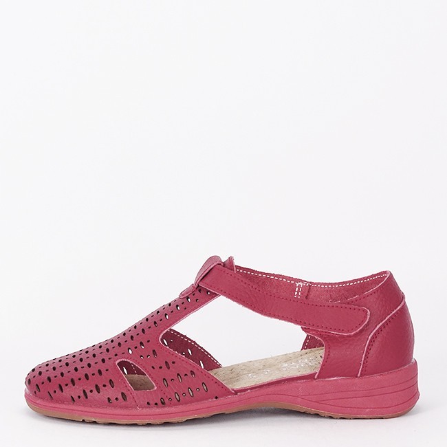 Balerini rosii din piele naturala 5112 M3
