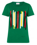 Tricou Dama Oe Mini Verde Dungi Color Marimea XS 80142463189