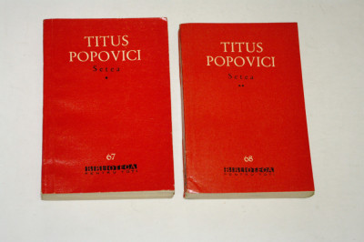 Setea - Titus Popovici - 2 vol. - bpt - 1961 foto