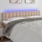 vidaXL Tăblie de pat cu LED cappuccino 200x5x78/88 cm piele ecologică