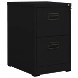 Fiset birou Gossi negru, otel, 46x62x72.5 cm, 2 sertare A4, incuietoare, depozitare dosare