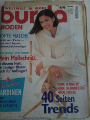 Revista Burda nr. 9/1996 in lb. germana cu tipare si insert in lb. romana foto