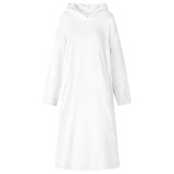 VidaXL Hanorac pătură Alb l Flanelă 42017169