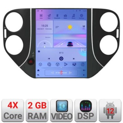 Navigatie VW Tiguan 2007-2012 tip tesla radio gps internet 4 Core carplay android auto 2+32 kit-tesla-tiguan-10+EDT- CarStore Technology foto